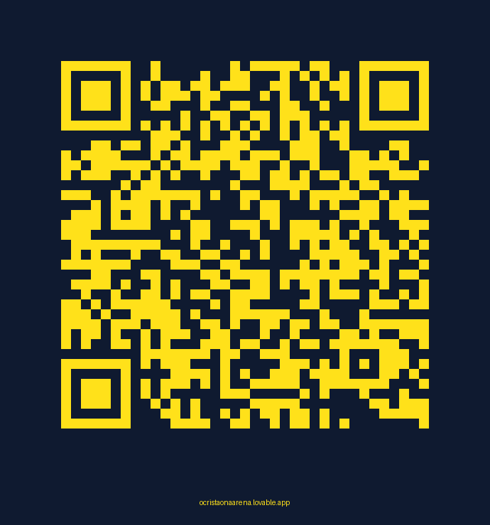 QR Code para acessar o site O Cristão na Arena
